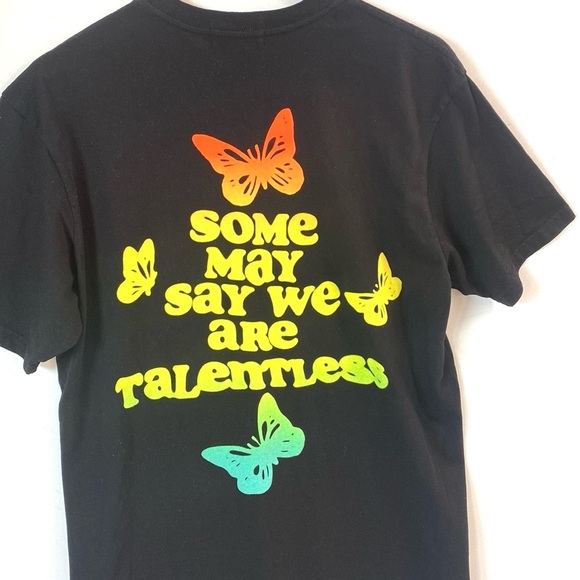 (A11) NEW TALENTLESS“Some May Say We Are Talentless” Butterfly Tee, Sz L, NWOT - Picture 6 of 7